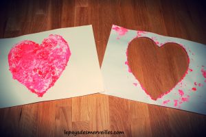 Bricolage coeur peinture - bricolage fête des pères fête des mères (6)