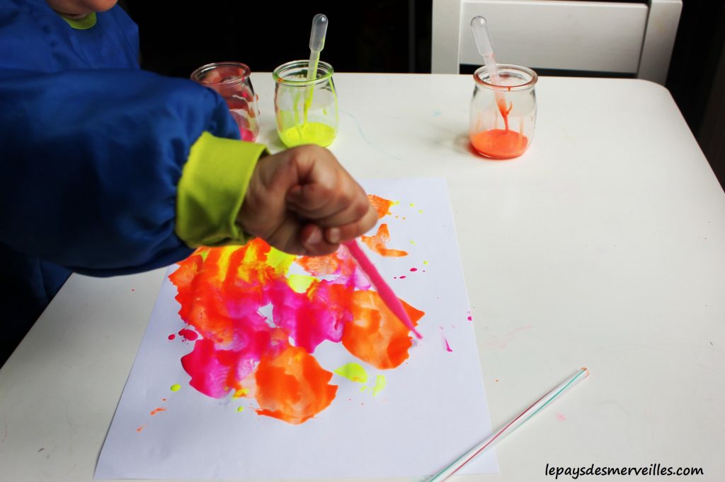 activité peinture pipette et paille (4)