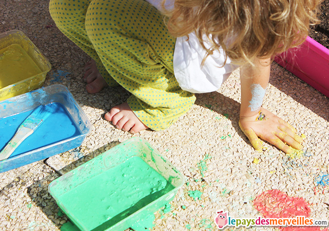 peinture craies de trottoir