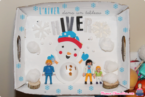 tableau hiver boite carton