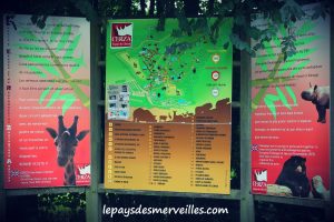 Zoo de cerza panneau affichage