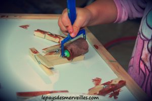 Herisson pinces a linge - bricolage enfant (3)
