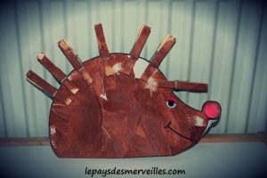 Herisson pinces a linge - bricolage enfant (6)