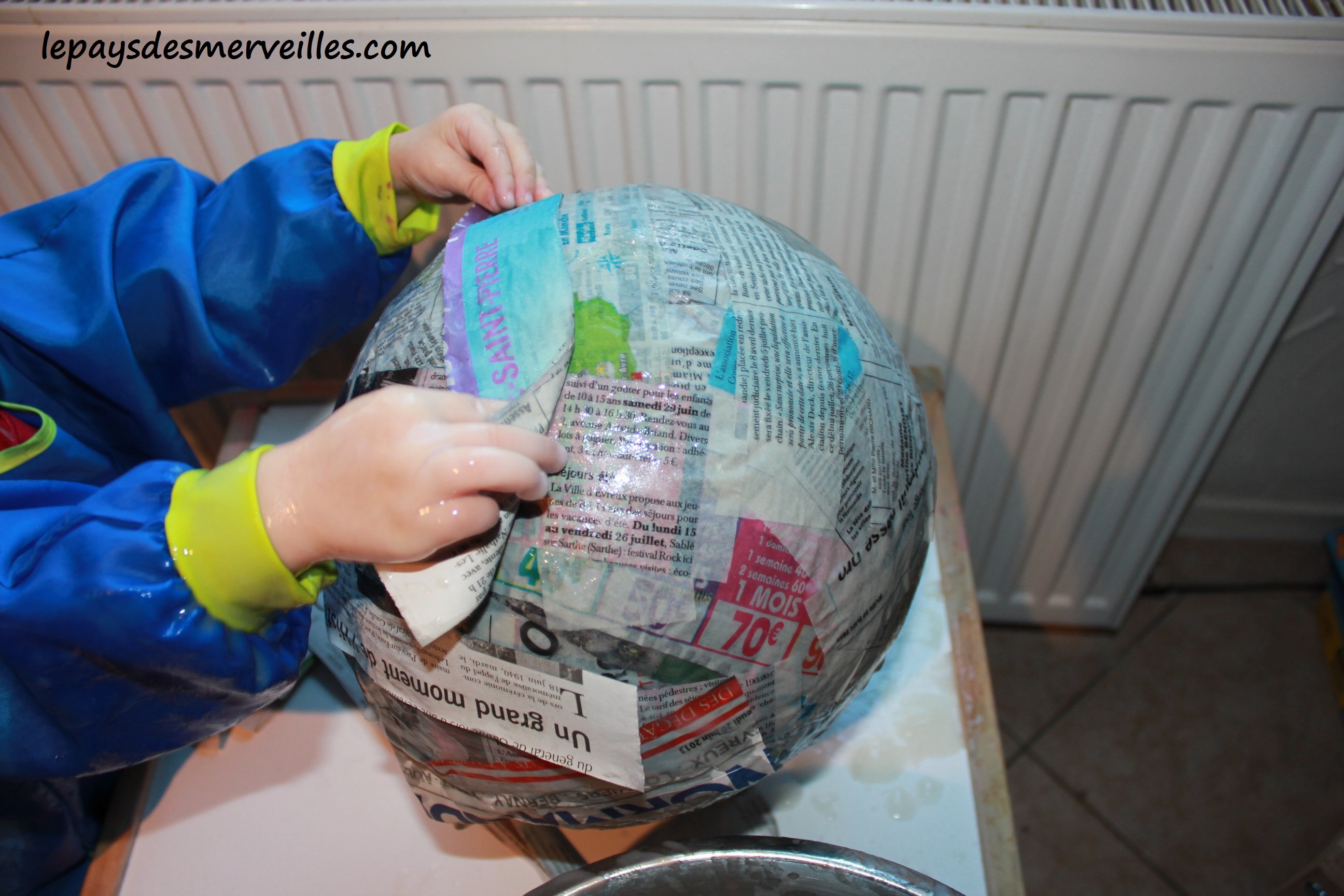 DIY citrouille papier mâché