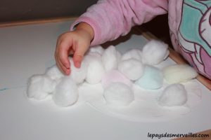 activité bonhomme de neige avec du coton et peinture (8)