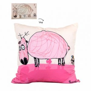 Madame Pop and kids housse-de-coussin-microfibre