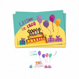 Madame Pop and kids invitations-danniversaire