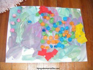 Activité poisson d'avril - Peinture, collage & playmais (13)