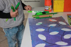 Peinture Coloriage feuilles (2)