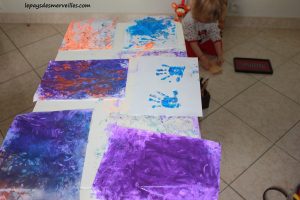 Peinture avec les doigts empreintes de feuilles (9)