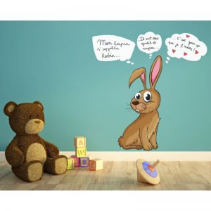 stickers effacable lapin