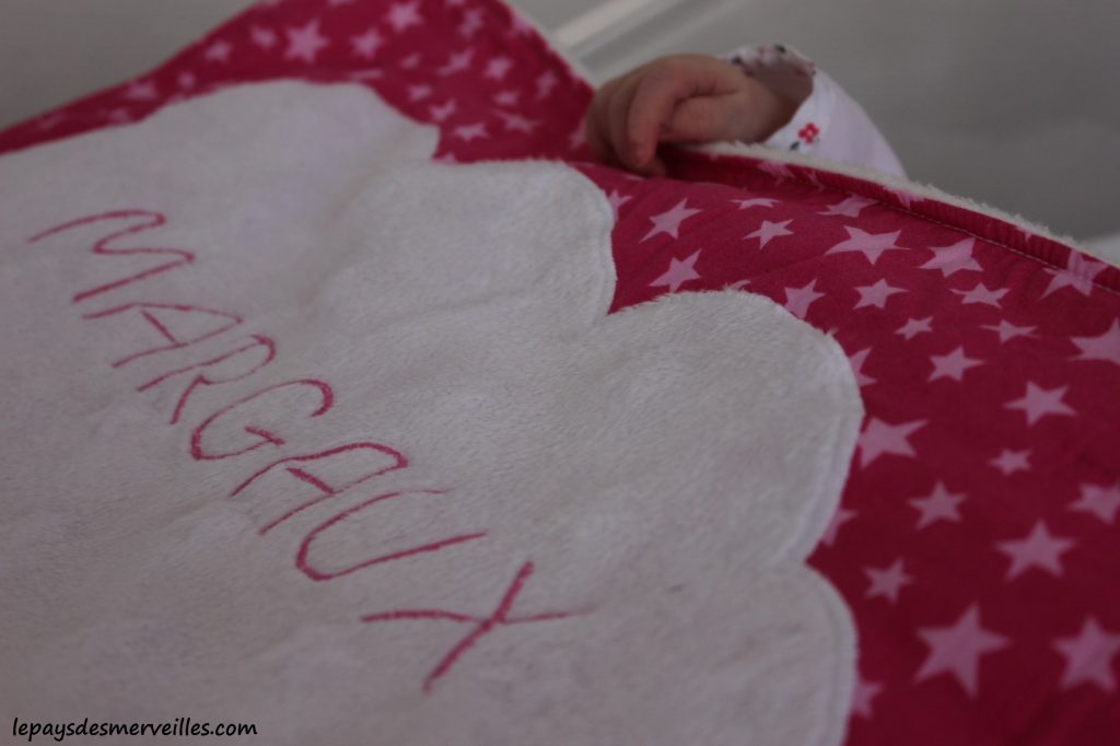 Couverture naissance bebe personnalisee