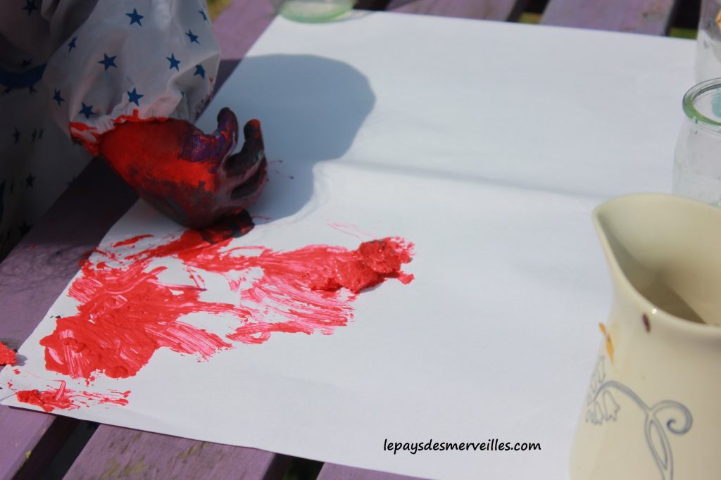 Peinture glaçons gouache - activité manuelle enfant (13)