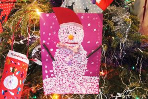 bonhomme de neige coton tige