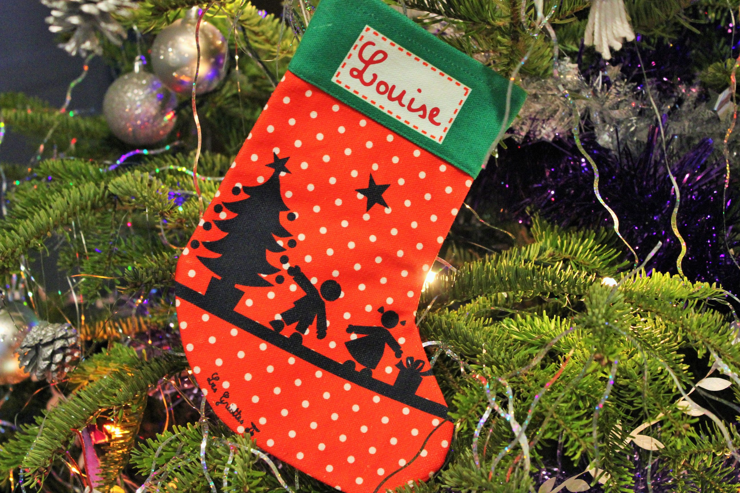 Chaussette personnalisée pour Noel Le pays des merveilles