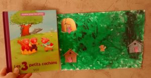 peinture les 3 petits cochons