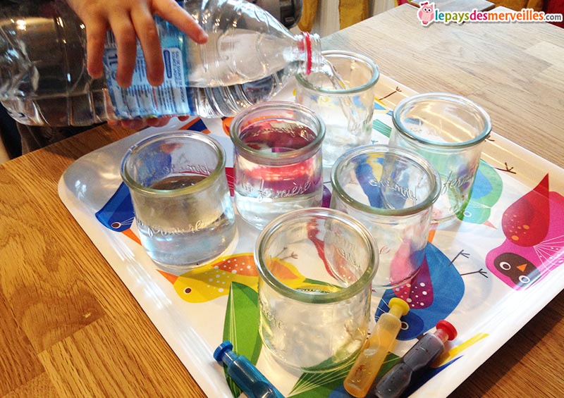experience a faire avec les enfants mélange des couleurs