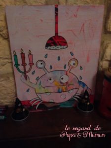 tableau réalisé avec 3 méthodes de peinture