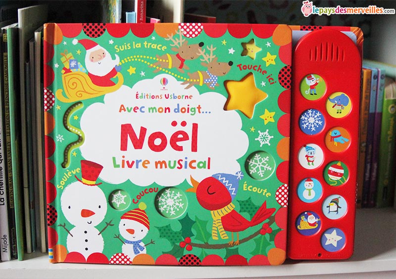 Avec mon doigt Noel livre musical editions usborne