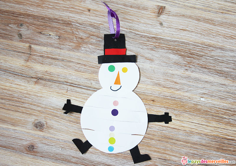bonhomme de neige papier activité enfant