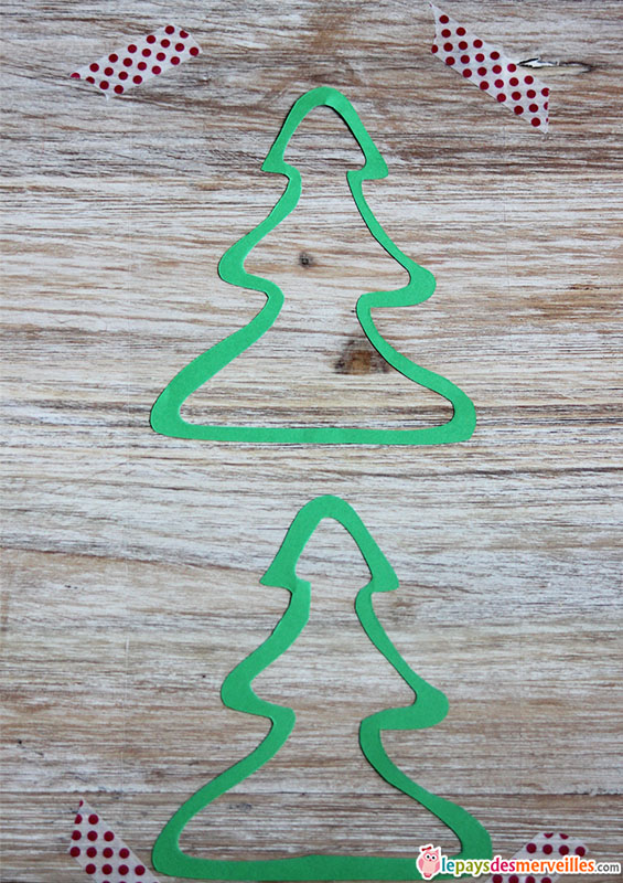 vitrail de noel sapin