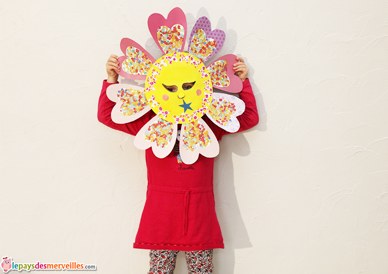 diy masque fleur carnaval