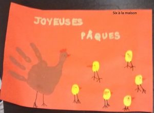 poussin poule empreinte