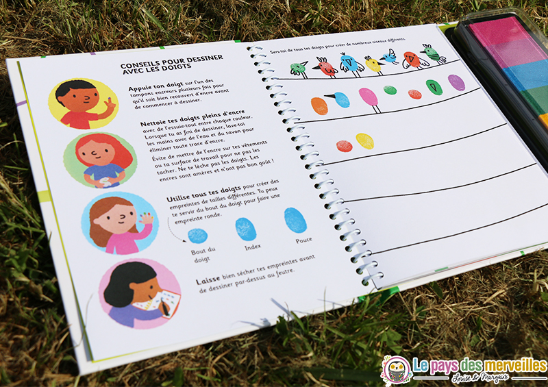 conseils pour dessiner avec les doigts usborne