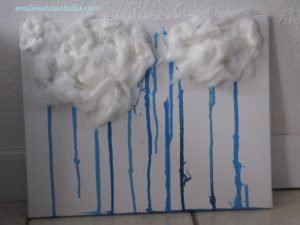 peinture pipette goutte nuage coton