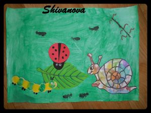 peinture enfant theme nature