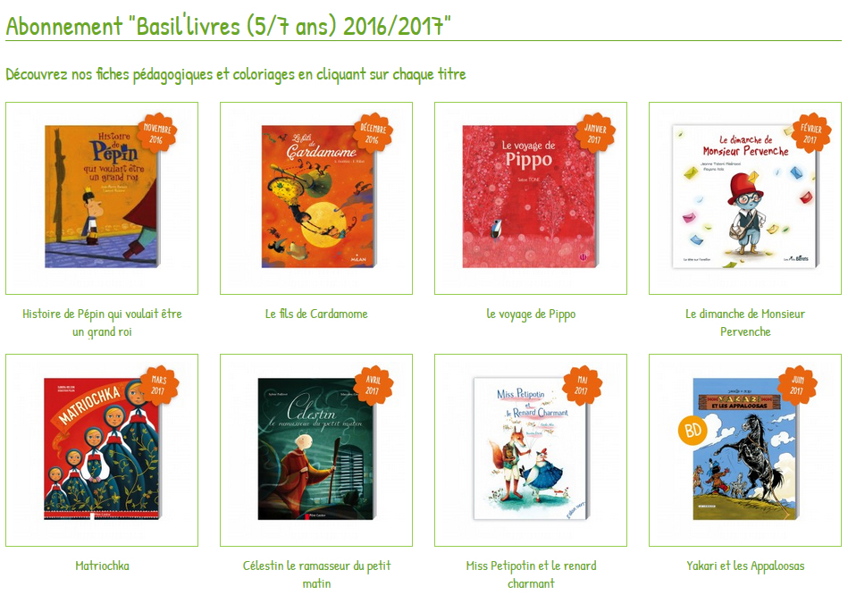 abonnement basil livres 5-7 ans