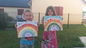 tableau-texture-arc-en-ciel