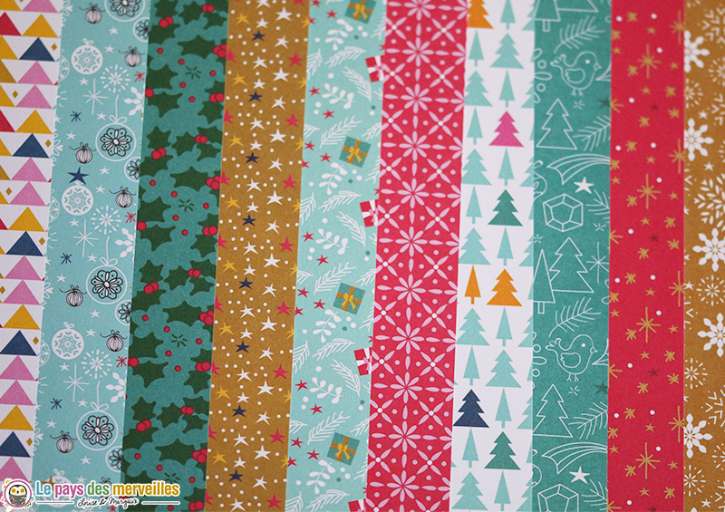 jolis papiers motifs noel