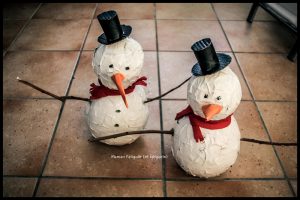 bonhomme de neige papier mache