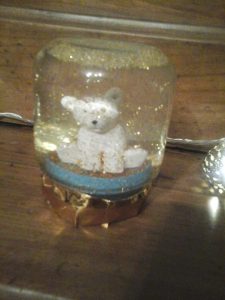 boule neige paillettes