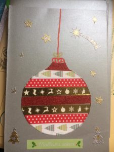 carte boule noel masking tape