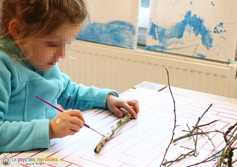 peinture branche l'art est un jeu d'enfant