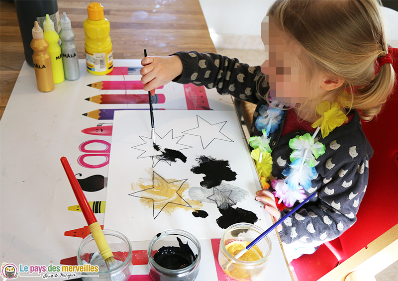 peinture facile pour un enfant de 2 ans