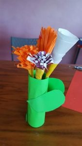 bouquet de fleurs réalisé avec du papier
