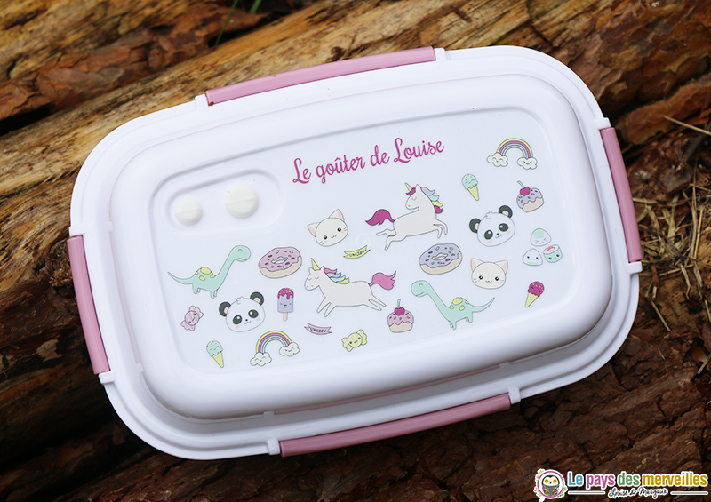 lunch box personnalisée rose licorne