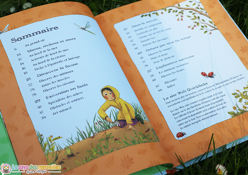 Sommaire du livre activités de plein air aux éditions Usborne