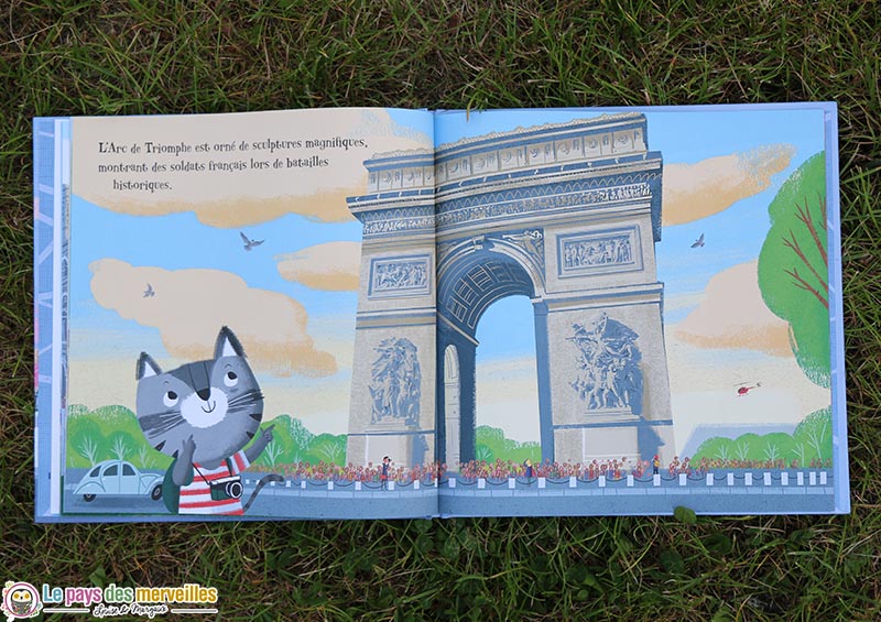 illustration du Minou qui découvre l'Arc de Triomphe