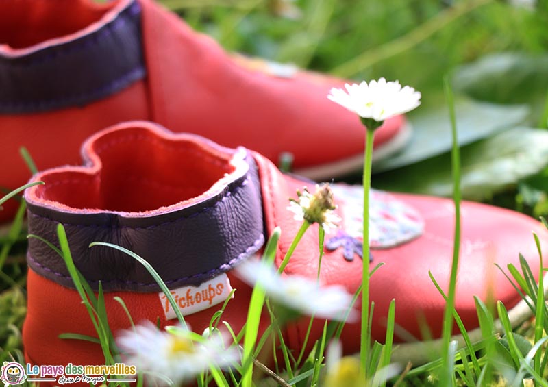 chaussons en cuir souple de la marque Tichoups