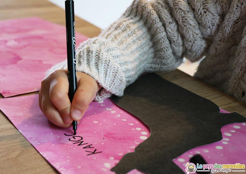 écriture enfant de grande section maternelle