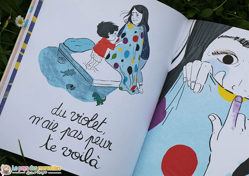 Illustration colorée du livre "maman"