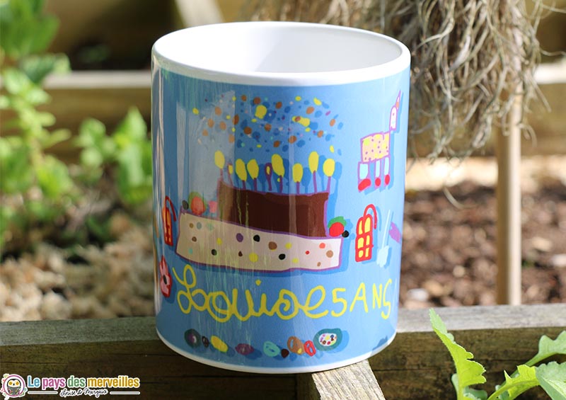 mug personnalisé avec un dessin d'enfant