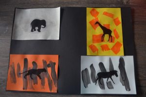 tableau du pelage des animaux du safari 