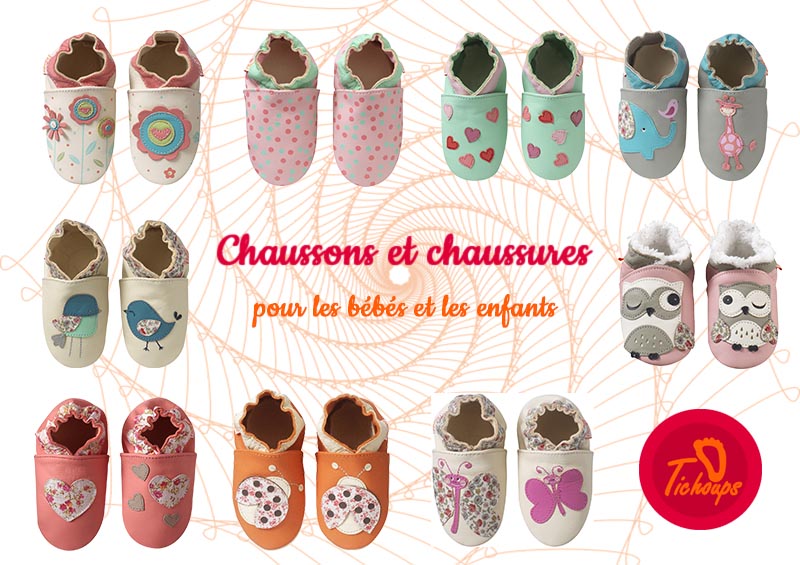 sélection de chaussons cuir pour les bébés et les enfants