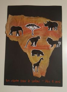 carte de l'Afrique découpée dans du papier kraft