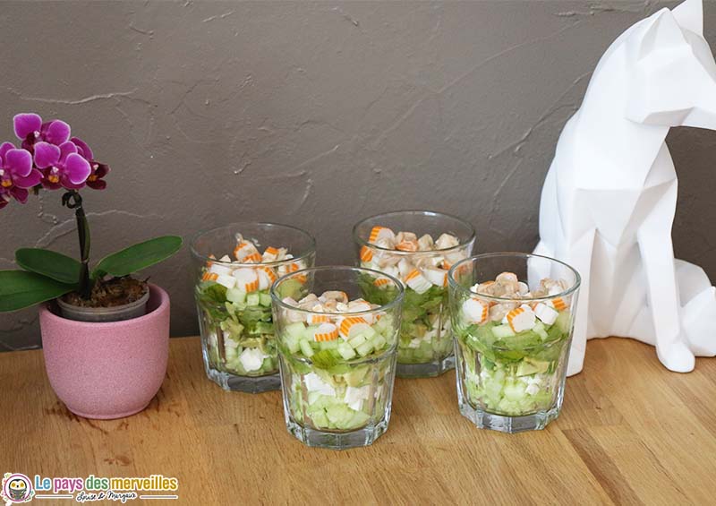 Salade de crudités en verrine